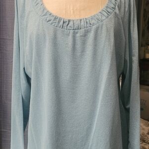 Liz Claiborne Metallic Blue Top